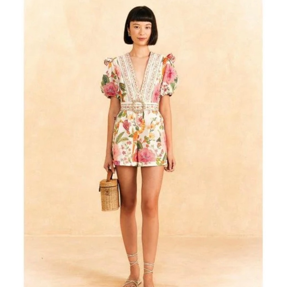 Farm Rio Mccaw romper. Worn twice and in good condition!